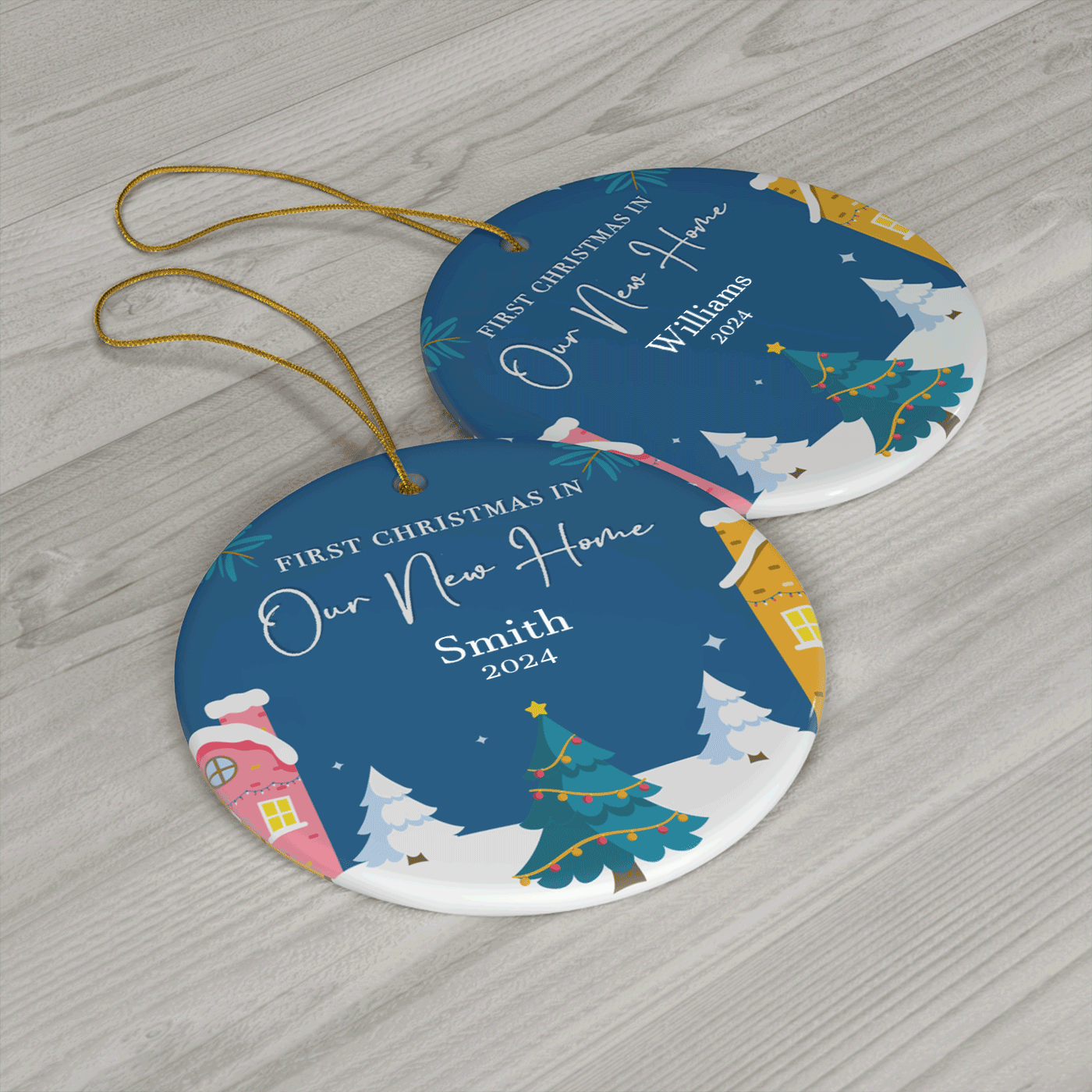 First Christmas in Our New Home | Celebrate New Beginnings with Festive Decor | Ceramic Ornament